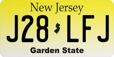 NJ license plate J28LFJ