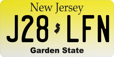 NJ license plate J28LFN