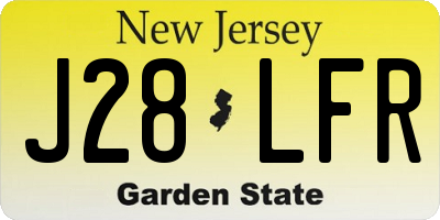 NJ license plate J28LFR