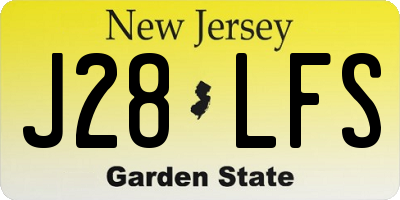 NJ license plate J28LFS