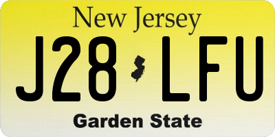 NJ license plate J28LFU