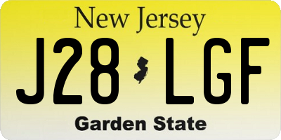 NJ license plate J28LGF