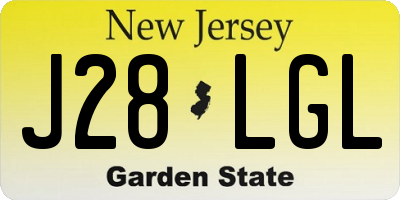 NJ license plate J28LGL