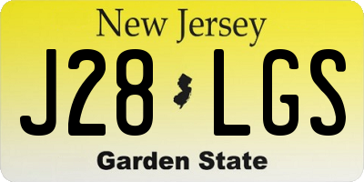 NJ license plate J28LGS