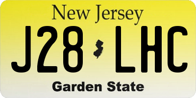 NJ license plate J28LHC
