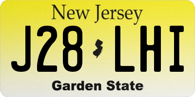 NJ license plate J28LHI