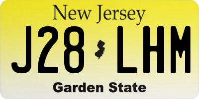 NJ license plate J28LHM
