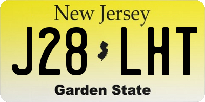 NJ license plate J28LHT
