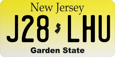 NJ license plate J28LHU