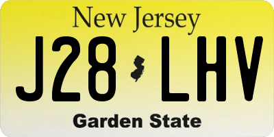 NJ license plate J28LHV