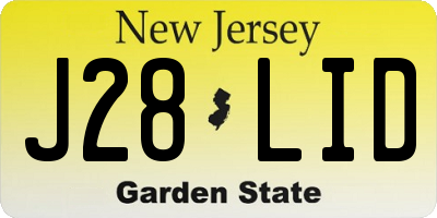 NJ license plate J28LID