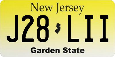 NJ license plate J28LII