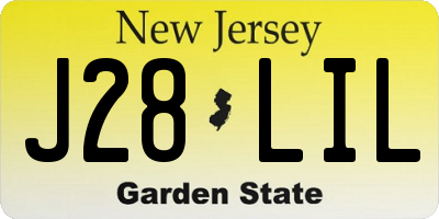 NJ license plate J28LIL