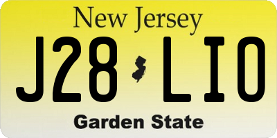 NJ license plate J28LIO