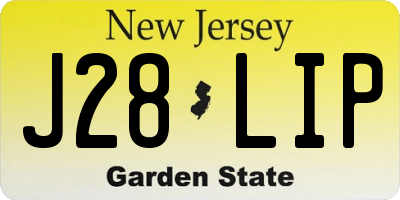 NJ license plate J28LIP