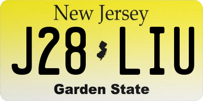 NJ license plate J28LIU