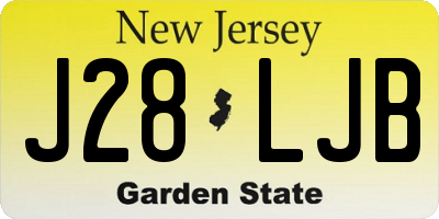 NJ license plate J28LJB