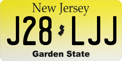 NJ license plate J28LJJ