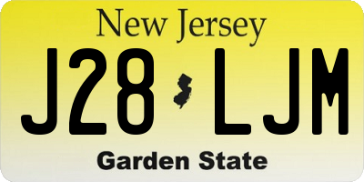 NJ license plate J28LJM