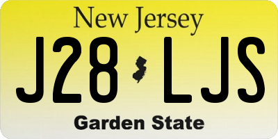 NJ license plate J28LJS