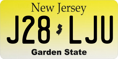 NJ license plate J28LJU