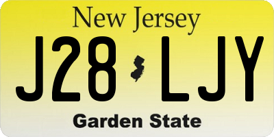 NJ license plate J28LJY