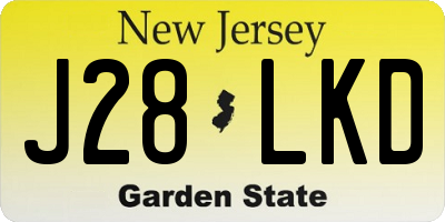 NJ license plate J28LKD