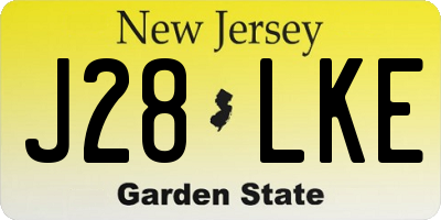 NJ license plate J28LKE