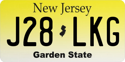 NJ license plate J28LKG