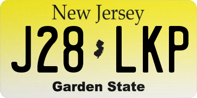 NJ license plate J28LKP