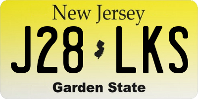 NJ license plate J28LKS