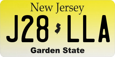 NJ license plate J28LLA