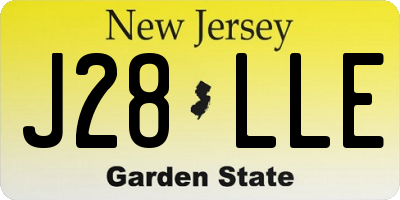 NJ license plate J28LLE