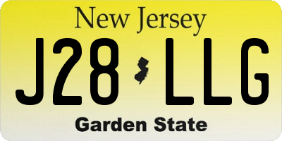 NJ license plate J28LLG