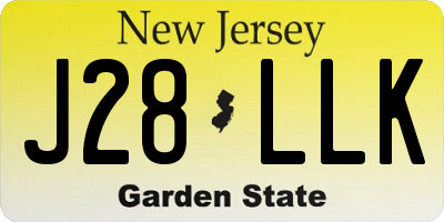 NJ license plate J28LLK