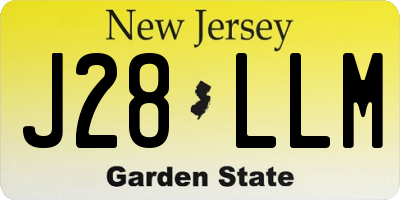 NJ license plate J28LLM