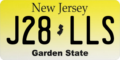 NJ license plate J28LLS