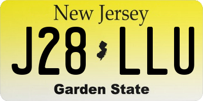 NJ license plate J28LLU