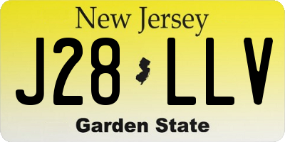 NJ license plate J28LLV