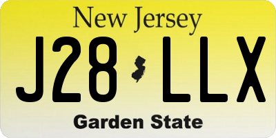 NJ license plate J28LLX