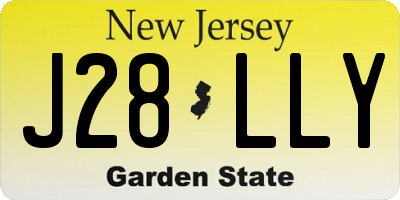 NJ license plate J28LLY