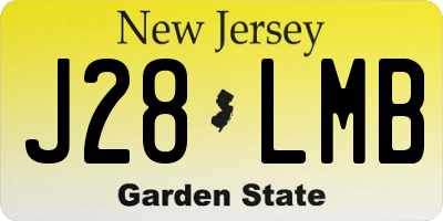 NJ license plate J28LMB