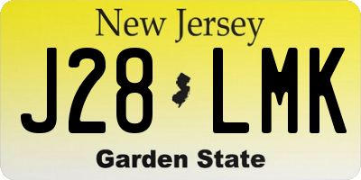 NJ license plate J28LMK