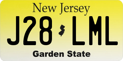 NJ license plate J28LML