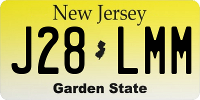 NJ license plate J28LMM
