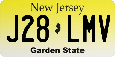 NJ license plate J28LMV