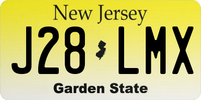 NJ license plate J28LMX