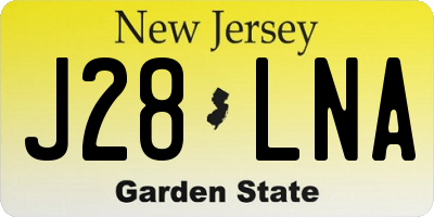 NJ license plate J28LNA