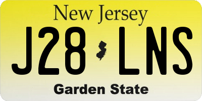NJ license plate J28LNS