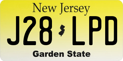 NJ license plate J28LPD